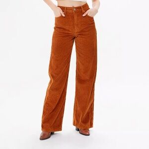 Levi’s Premium Ribcage Wide Leg Corduroy Pants W26 L32 Copper Brown High Rise